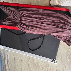 Silence + Noise Plum Midi Dress